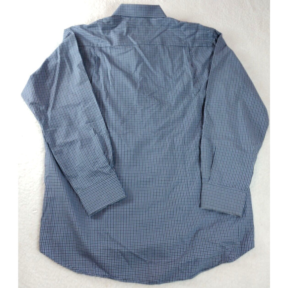 Scott Barber Men's 100% Cotton Blue Plaid Button Down Shirt Size Large‎ - Picture 8 of 10